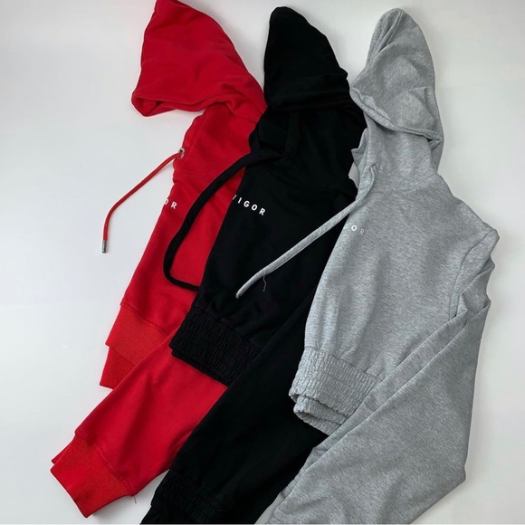 Grey crop hoodie - Picture 3 of 4